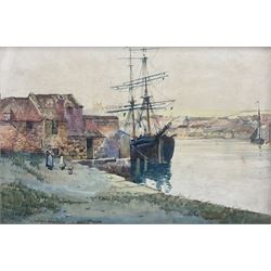 Frank Rousse (British fl.1897-1917): Up River Esk - Whitby, watercolour signed and dated '97?, 24cm x 37cm