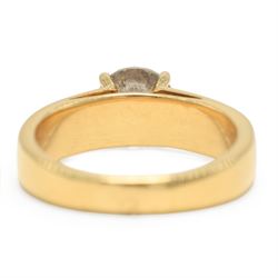 18ct gold diamond ring, four claw set with a single round brilliant cut diamond of approx 2.20 carat, stamped 750