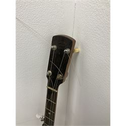 Windsor Popular Model five-string banjo, impressed mark and maker's label L88cm