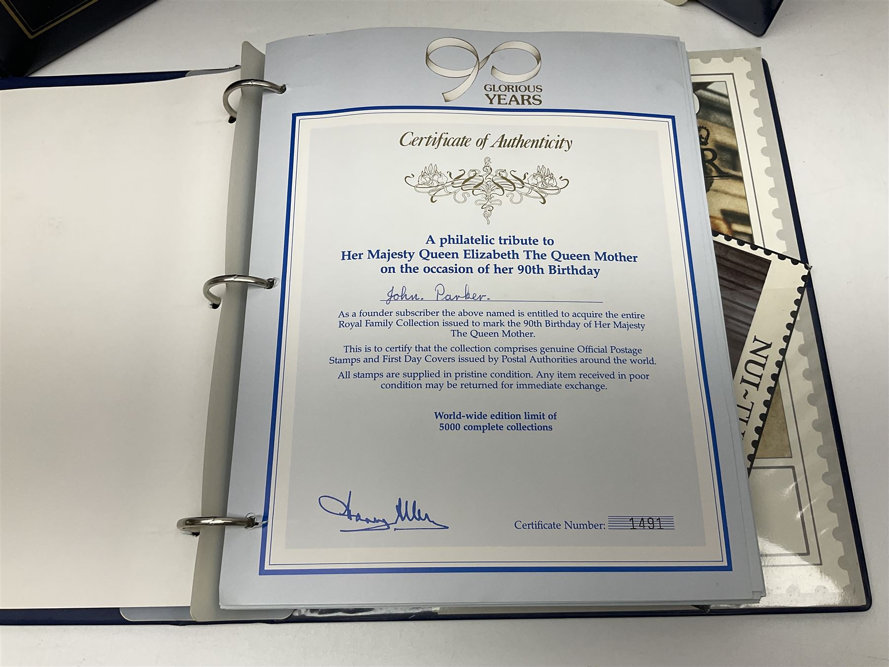 Commemorative stamps mostly relating to the Royal Family and Royal events, including Grenadines of St Vincent, Cayman Islands, Sierra Leone etc, housed in five 'The Royal Family' ring binder albums
