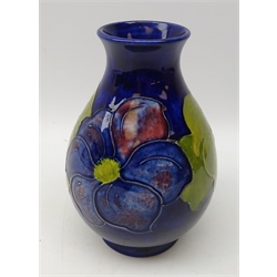  Moorcroft Anemone baluster vase on blue ground, H20cm   