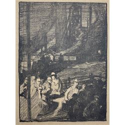Sir Frank Brangwyn (British 1867-1956): 'The Mine', monochrome lithograph signed with initials in the plate 30cm x 22cm (unframed)