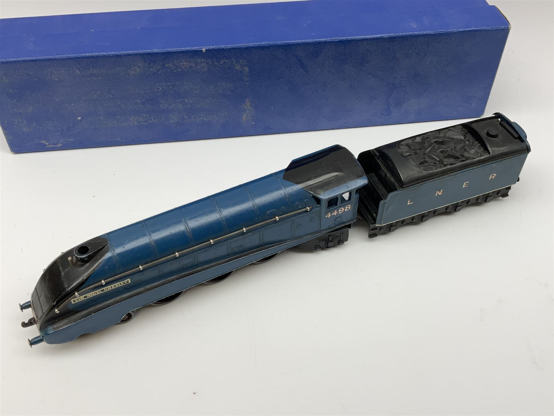 Hornby Dublo - three-rail pre-war A4 Class 4-6-2 locomotive 'Sir Nigel Gresley' No.4498; in modern collector's blue box