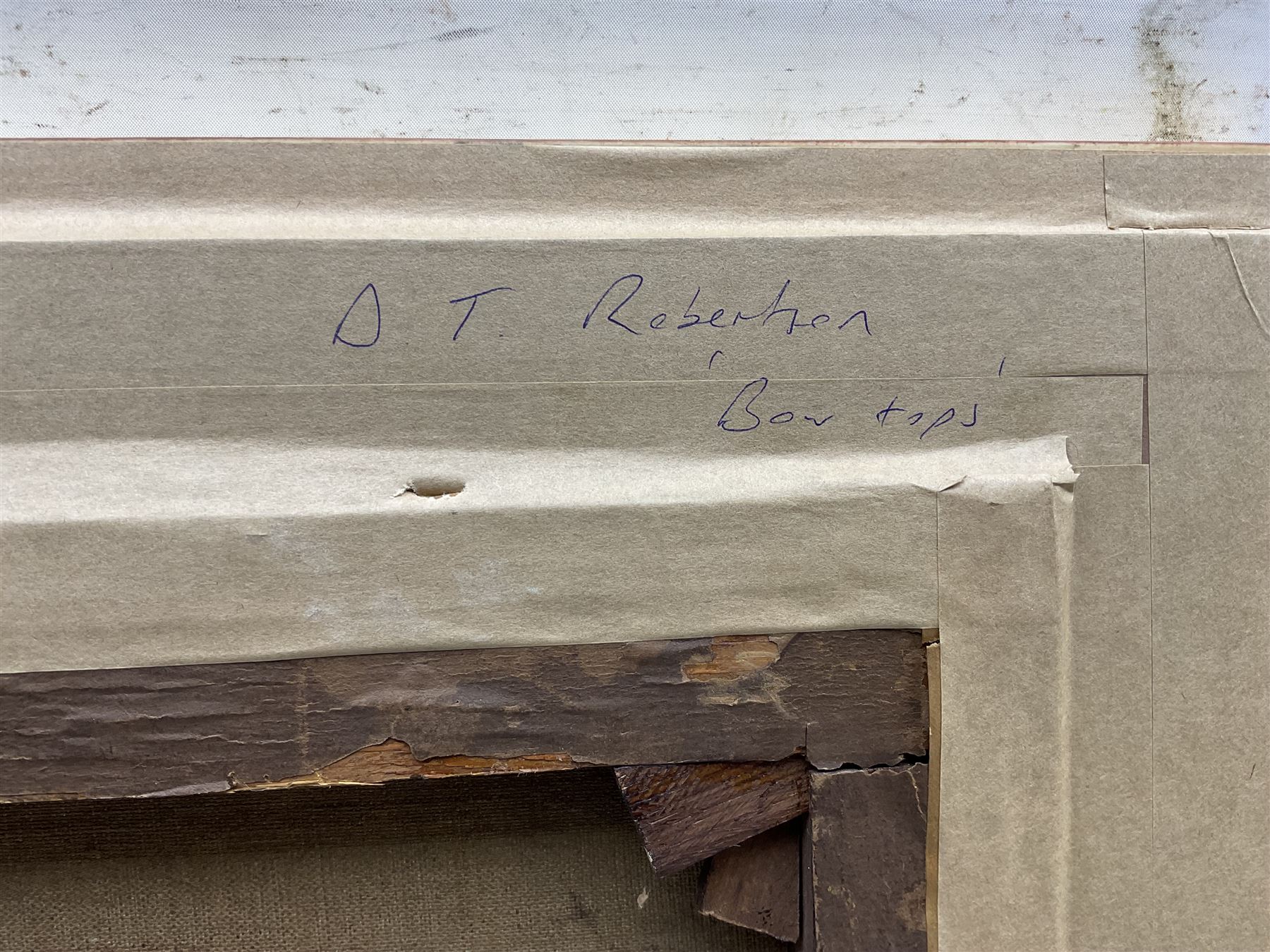 David Thomas Robertson (British 1879-1952): Bowtop Caravans on the Road, oil on canvas signed 44cm x 60cm