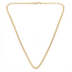 14ct gold flattened link chain necklace, stamped 585