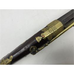 Japanese matchlock musket approximately .45 cal., Edo period (1603-1868), the 66cm(26