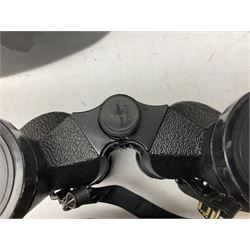 Eleven cased pairs of binoculars to include Summit 8x30,  Concord 8x40, Tasco no. 106 8x - 16x40, Chinon 10x50, Tokina 7x42 Field, Zoom 6x- 12x32 etc