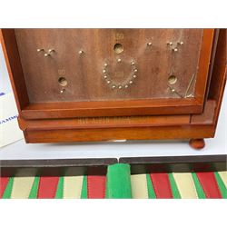 Bagatelle board and Harrods backgammon set in case