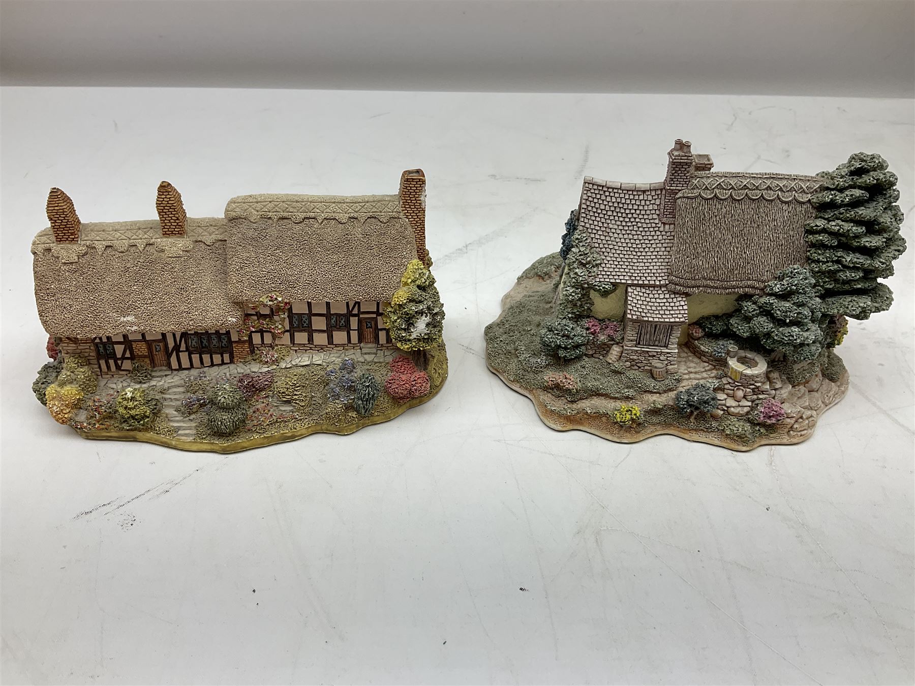 Five Lilliput Lane models comprising Bluebell Farm, Anne Hathaway 1989, Armada House, Green Gables and Summer Days, all boxed