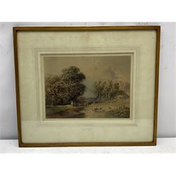 Joseph William Allen RBA (British 1803-1852): Ducks Swimming in River, watercolour signed and dated 1840, 19cm x 27cm 