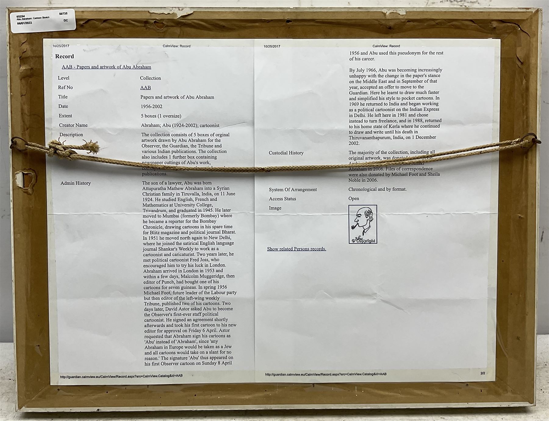 Attupurathu Mathew Abraham (AKA Abu) (Indian 1924-2002): 'Normal Service will be Resumed as Soon as Possible', ink cartoon signed and titled 18cm x 26cm