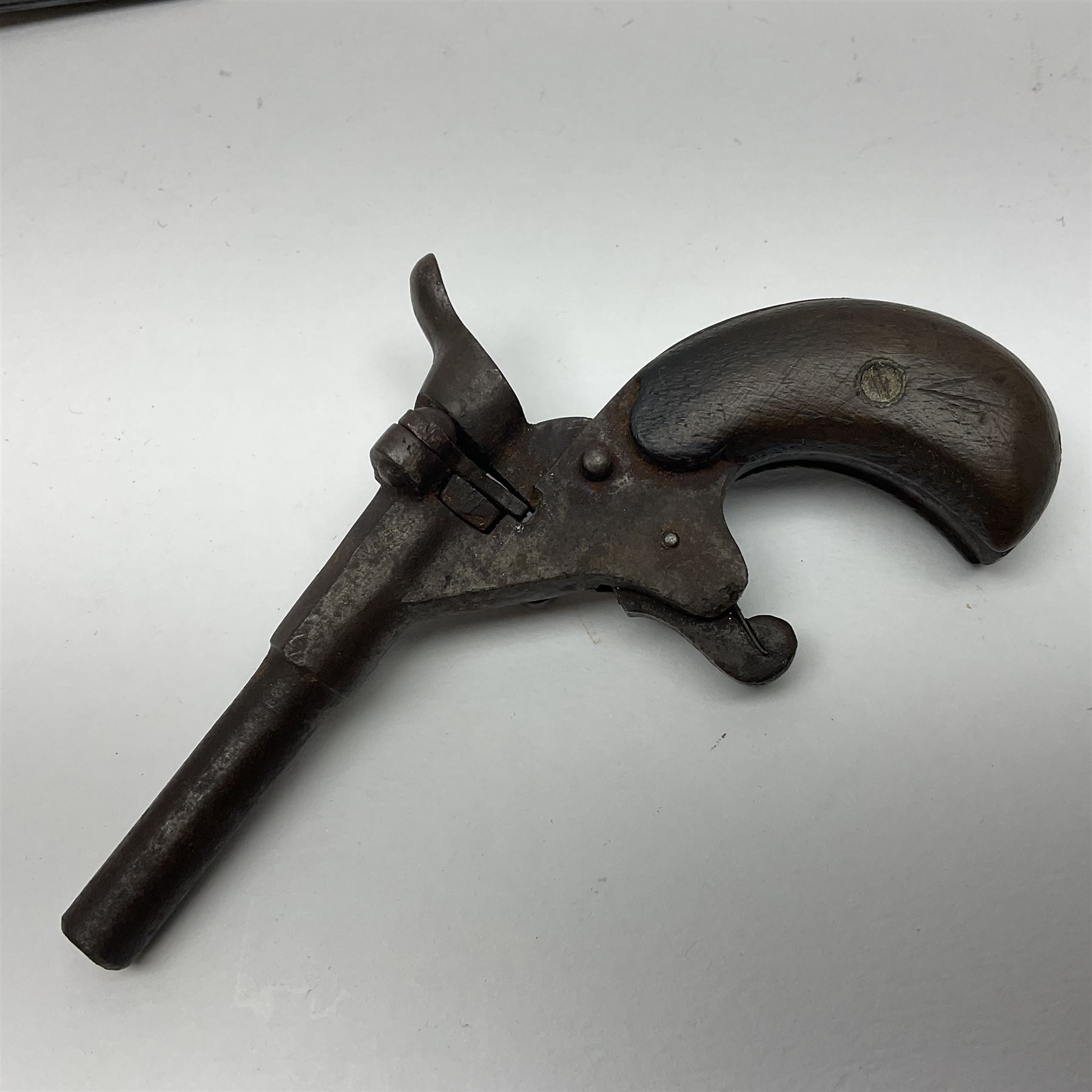 WW2 group of three medals comprising 1939-1945 War Medal, France & Germany Star and 1939-1945 Star; all with ribbons; 1930s Hull Savings Bank silver and enamel presentation fob; three medallions depicting Hitler, Mussolini and Mao Tse Tung; quantity of modern crowns and other coins; and a 6mm Flobert style starting pistol