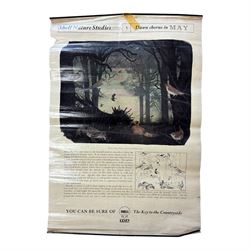 Collection thirty seven vintage county guide posters produced by Shell, H76cm, W51cm