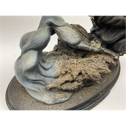 Terry Pratchett Discworld figure, Death on a Motorcycle DW44, designed by Clarecraft