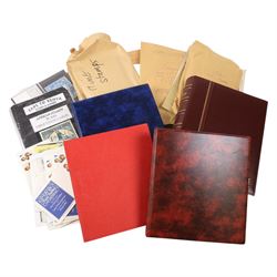 Great British and World stamps, first day covers, air mail covers, etc, in four folders an...