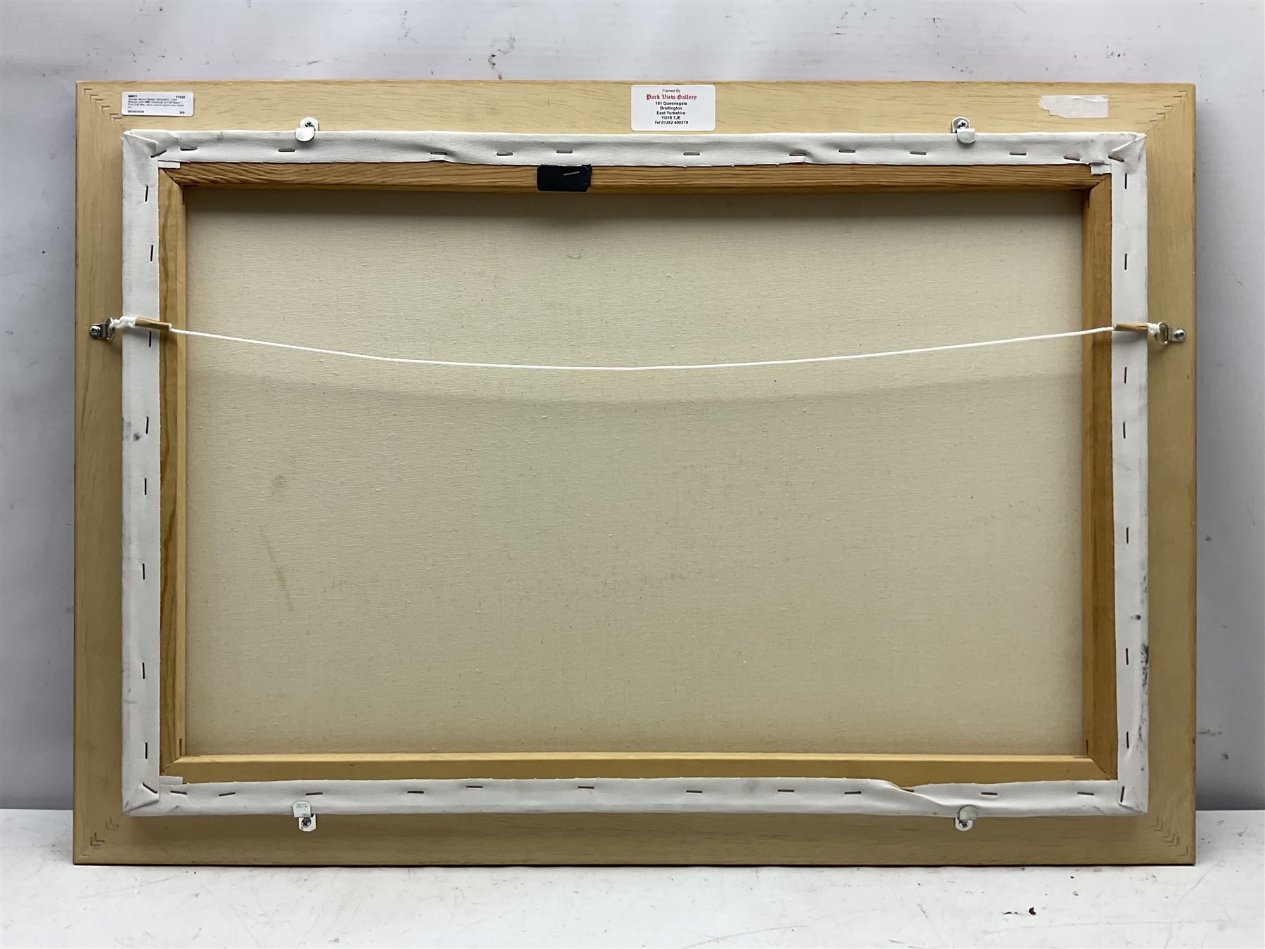 George Heiron (British 1929-2001): 'USS Missouri with HMS Edinburgh at Full Steam' - First Gulf War, oil on canvas signed and dated Aug. 1991, 49cm x 75cm