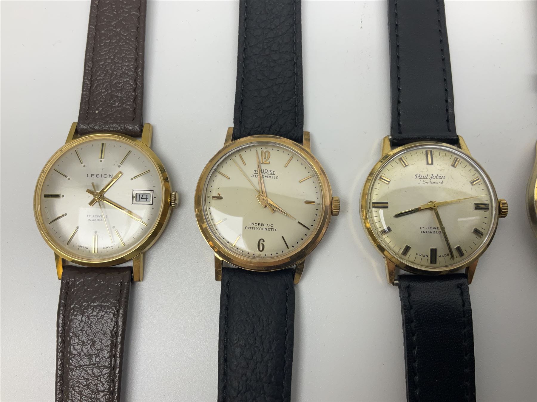 Four manual wind wristwatches including Legion, Nelson Super Strong