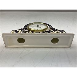 Wedgwood Cornucopia quartz mantel clock, H11cm