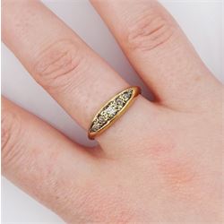 Early 20th century 18ct gold fancy light brown and white diamond ring, Birmingham 1912