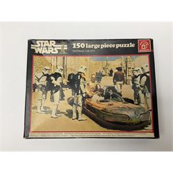 Star Wars - Return of the Jedi Scout Walker Vehicle, Speeder Bike Vehicle and Vehicle Maintenance Energiser; together with The Empire Strikes Back Cap-2 Captivator and MTV-7 Multi-Terrain vehicle; and Waddingtons 1977 Star Wars Entering the City jig-saw puzzle; all boxed (6)