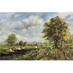 William Norman Gaunt (British 1918-2001): 'Constable Country', oil on canvas signed 49cm x 74cm