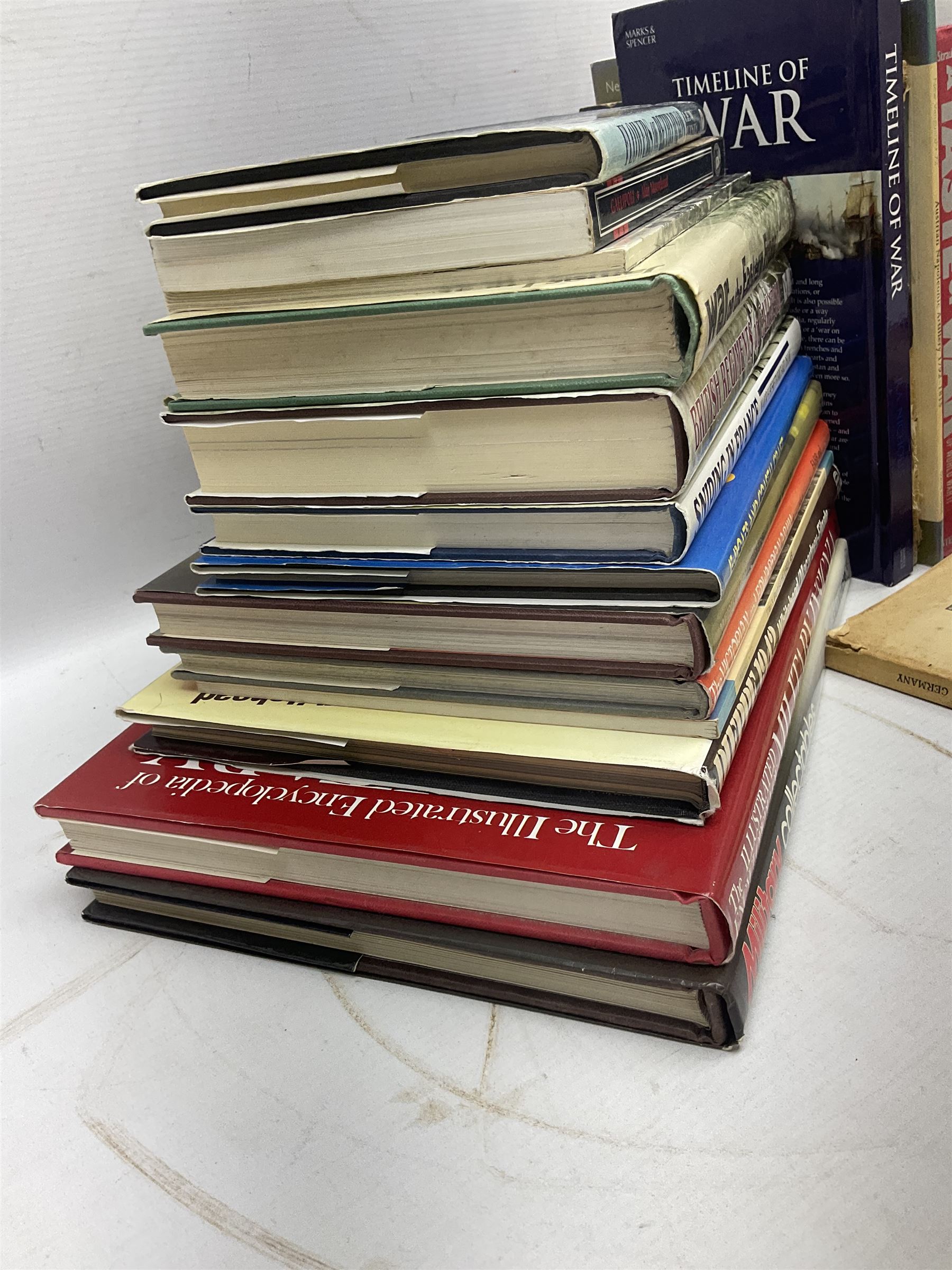 Thirty-five books of military interest including WW2, collector's reference books, fiction etc