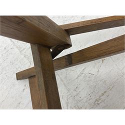 19th century folding brass mounted teak steamer chair 