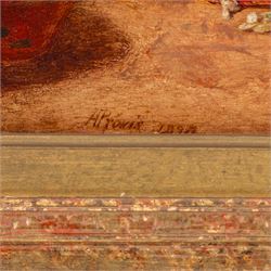 Alfred Provis (British 1818-1890): Peeling Turnips, oil on panel signed and dated 1879, 26cm x 35cm