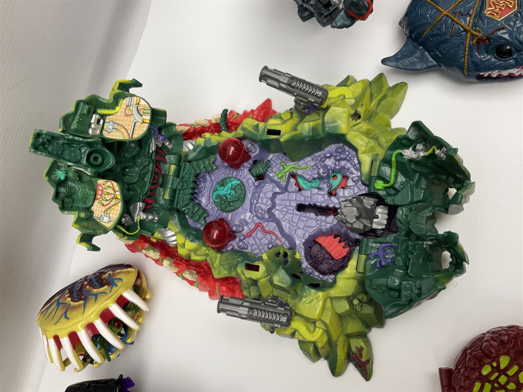 Mighty Max, 1990s Bluebird Toys PLC, large play sets Mighty Max Takes Terror Talons, Mighty Max Blasts Magus, Mighty Max Storms Dragon Island; six further Doom Zones, three Horror Heads and assorted related mini figures and accessories 