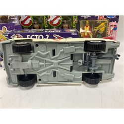 Ghostbusters - 'ECTO 1' car with two figures; ECTO-2 Vehicle, Highway Hunter Action Ghost Vehicle and Haunted Vehicles Air Sickness; all boxed; racing car with Egon Spengler driver; two 1984 Marshmallow Man figures; and four unopened carded/boxed figures etc