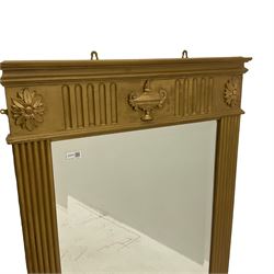 Classical style wall mirror, bevelled glass with urn motif