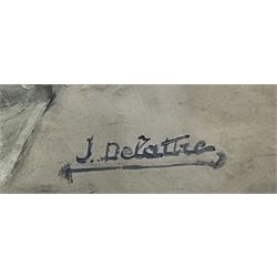 Joseph Delattre (French 1858-1912): Still Life of Carnations, oil on board signed 68cm x 49cm