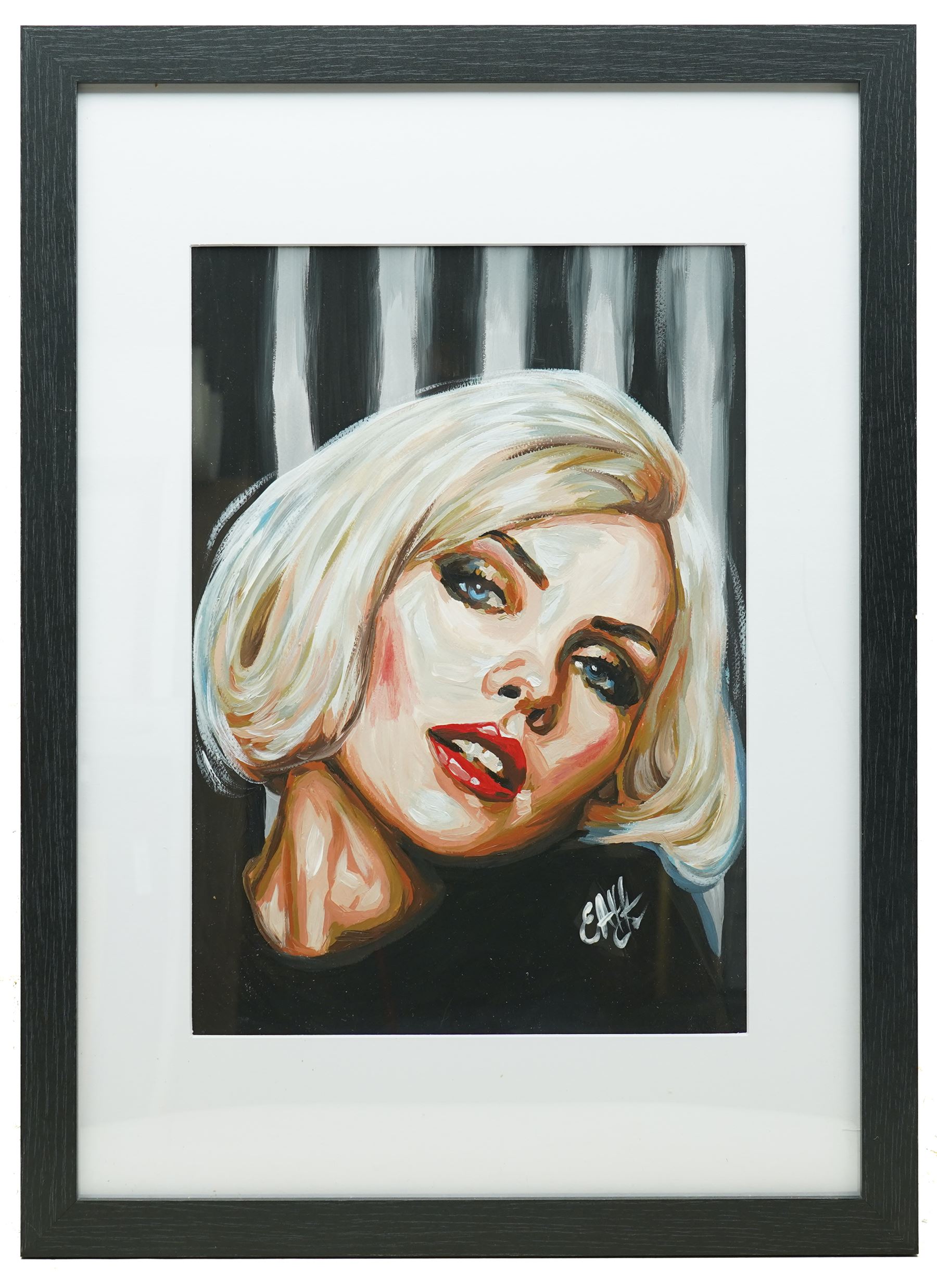 E A Chernenko (Ukrainian contemporary): Debbie Harry (Blondie) - Pop Art, acrylic on paper signed, certificate of authenticity verso 41cm x 29cm