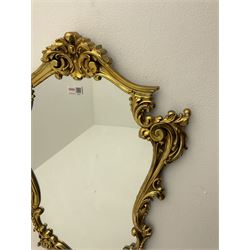 Modern classical gilt wall mirror