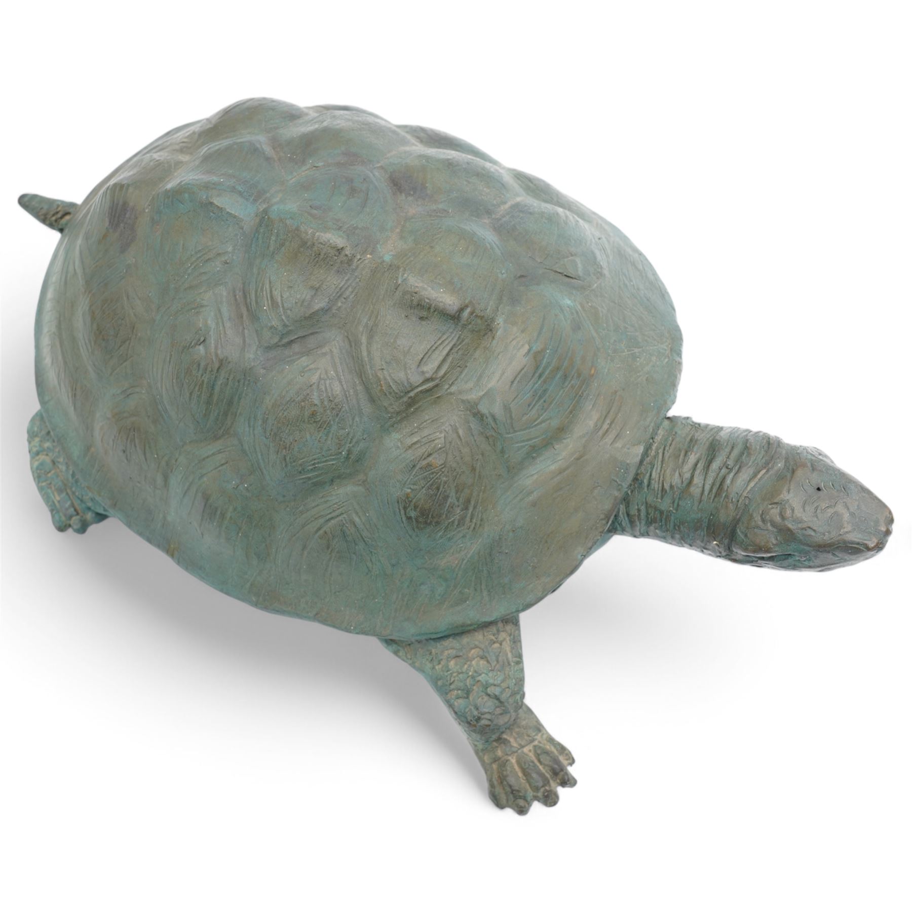 Bronze modelled as a tortoise, W36cm 