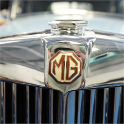 1939 MG SA Saloon

Registration: GRB 988
Chassis number: SA2983
Engine number: QPHG3242 (original engine)
Engine: 2,322cc six-cylinder petrol
Transmission: Manual
Odometer reading: 71,873 miles
Seating: Five
Colour: Two-tone blue
Former keepers: 6/7 recorded
V5C: Present
Keys: One

A 1939 MG SA Saloon, finished in an attractive two-tone blue colour scheme and retaining its original UK registration, GRB 988.

Introduced in 1936, the MG SA was the marque's prestigious sporting saloon, combining elegant coachwork with refined six-cylinder performance and luxurious accommodation. This example retains its original 2,322cc engine, numbered QPHG3242, and displays 71,873 miles on the odometer, although this mileage has not been independently verified.

The car is understood to have undergone an extensive rebuild and restoration between 2010 and 2015 and is today presented in showroom condition throughout. The coachwork has an excellent finish, complemented by outstanding chrome brightwork, wire wheels, a rear-mounted spare wheel, folding rear luggage rack and a desirable folding canvas sunroof. The engine bay is immaculately detailed, while the underside, chassis and suspension all reflect the high standard of restoration undertaken. A stainless-steel exhaust system has also been fitted.

The luxurious cabin features beautifully finished inlaid wood veneer, leather seating and period instrumentation, all presenting to an exceptionally high standard.

A particularly appealing aspect of this MG SA is its documented participation in the 1952 Daily Express National Motor Rally. Accompanying the vehicle are the original official rally programme together with period photographs showing the car competing in the event displaying entrant number 36. The programme lists entrant No. 36 in Class D.2 as an MG 2322cc, providing excellent documented provenance linking this car to one of Britain's best-known post-war motoring events, held between 12th and 15th November 1952.

Combining documented provenance with exceptional cosmetic presentation, this MG SA represents a rare opportunity to acquire one of MG's flagship pre-war sporting saloons.

At the time of cataloguing the vehicle started and ran well.

Features

• Original 2,322cc six-cylinder engine
• Manual transmission
• Original UK registration
• Two-tone blue coachwork
• Folding canvas sunroof
• Leather interior
• Inlaid wood veneer dashboard and trim
• Wire wheels
• Rear-mounted spare wheel
• Folding rear luggage rack
• Twin carburettors
• Stainless-steel exhaust system
• Extensive rebuild and restoration completed between 2010 and 2015

History and Documentation

• Approximately six to seven former keepers recorded
• Original engine (No. QPHG3242)
• Chassis No. SA2983
• Original UK registration
• Extensive rebuild and restoration completed between 2010 and 2015
• Original 1952 Daily Express National Motor Rally programme
• Period photographs showing the vehicle competing as Entrant No. 36
• V5C registration document not present
• One key

Condition

Presented in exceptional showroom condition, this MG SA has clearly benefited from a high-quality restoration completed to an impressive standard. The paintwork, chrome, interior, engine compartment and underside are all exceptionally well presented, reflecting the considerable work undertaken.

The vehicle started and ran well at the time of cataloguing. It has not been subjected to a full mechanical inspection by the auctioneers, and prospective purchasers should satisfy themselves as to the vehicle's condition, originality, mileage, specification and roadworthiness prior to bidding.

This vehicle forms part of the Estate of the late John Sills and is offered for sale by the Executors, providing a genuine reason for sale.