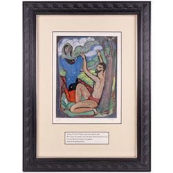 Edward Harris Wolfe (South African 1897-1982): 'Song of Songs', set of twelve limited edition lithographs on silvered paper each signed and numbered 228/250 in pencil, 36cm x 26cm, in matching frames (12)