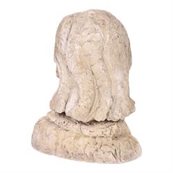 Modern plaster bust, modelled as a woman, H32cm 