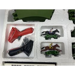 Scalextric - Newmarket racing set including track, two slot horses, two controllers, power unit/cables, accessories and instructions; boxed