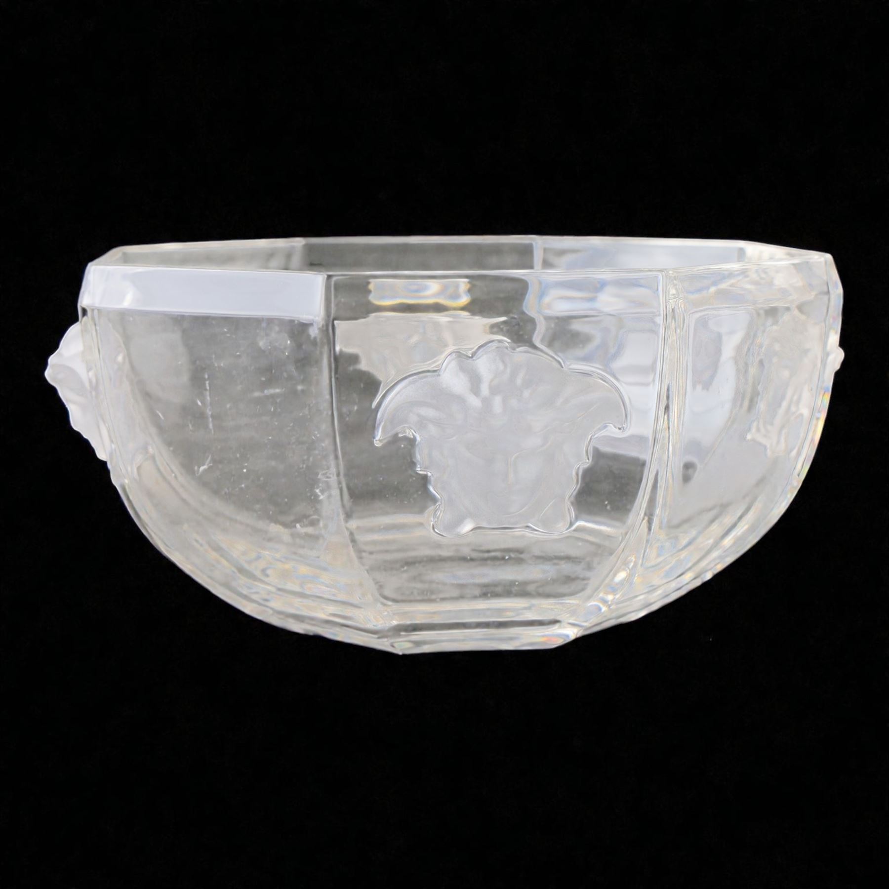 Rosenthal Versace octagonal glass bowl, D18cm 