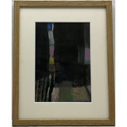 John Mackie (Scottish 1953-): Abstract Interior, pastel signed and dated '74, 29cm x 20cm