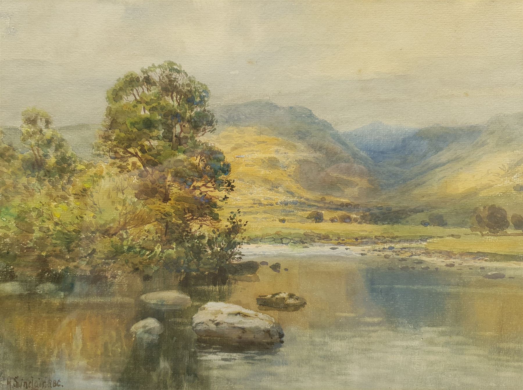 Alfred Wadham Sinclair (British/Australian 1866-1938): Llugwy Valley Wales, watercolour signed 23cm x 30cm