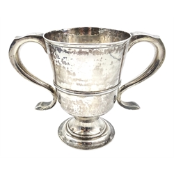 George III silver loving cup, with reeded girdle by Thomas Watson, Newcastle 1810  