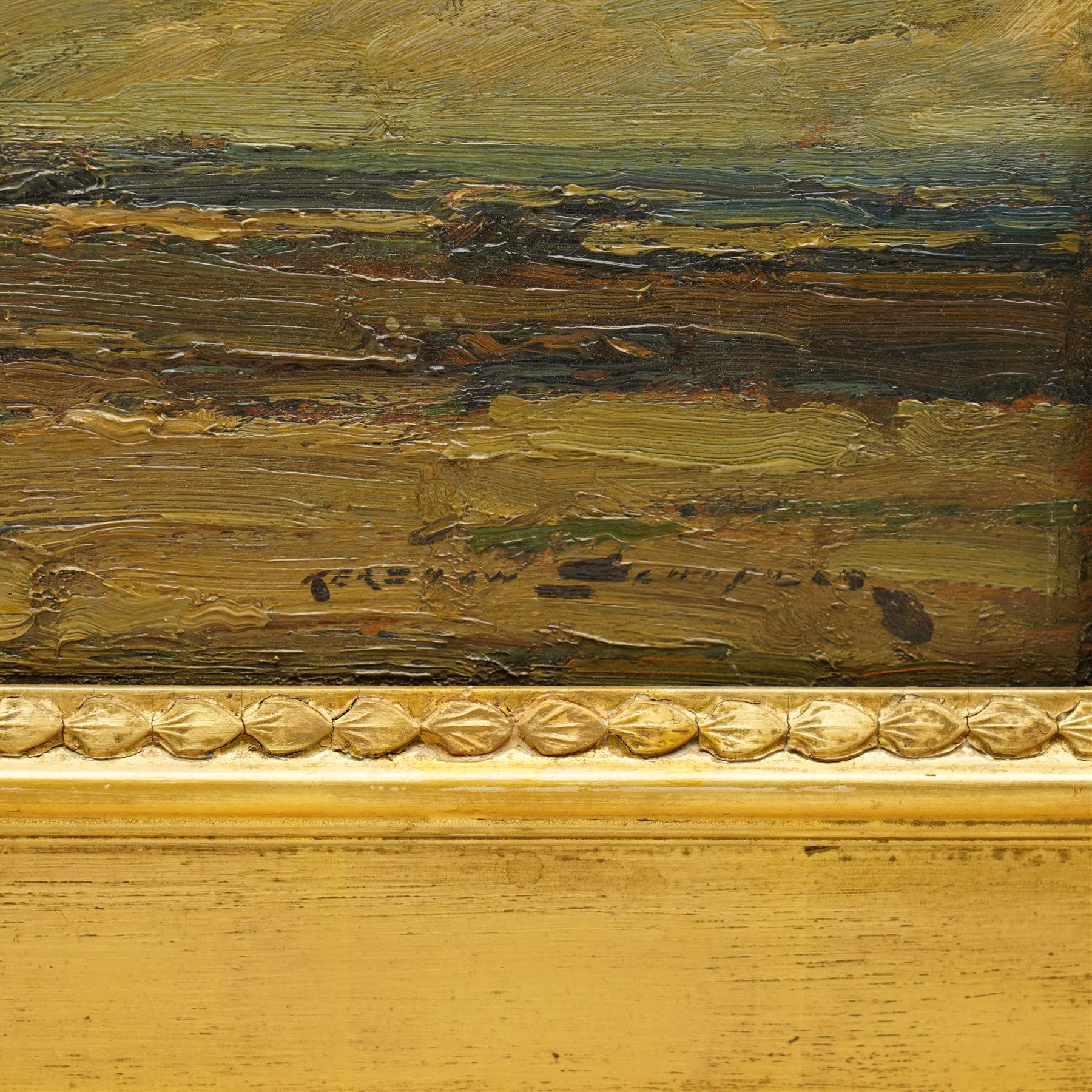 Kershaw Schofield (British 1872-1941): 'Breezy Landscape', oil on board signed, titled verso 41cm x 51cm
