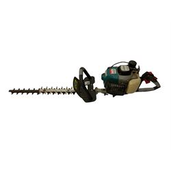 Makita HTR5600 22-inch petrol hedge trimmer and Flymo TL KT12ADV Kawasaki 2 stroke engine petrol hover lawnmower. - THIS LOT IS TO BE COLLECTED BY APPOINTMENT FROM DUGGLEBY STORAGE, GREAT HILL, EASTFIELD, SCARBOROUGH, YO11 3TX