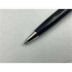 Montblanc Meisterstuck Pix ballpoint pen, the black barrel and cap with chrome mounts and clip, housed in original presentation box, sleeve and manufacturer's box, with Service Guide booklet, model no. M25857, L13cm