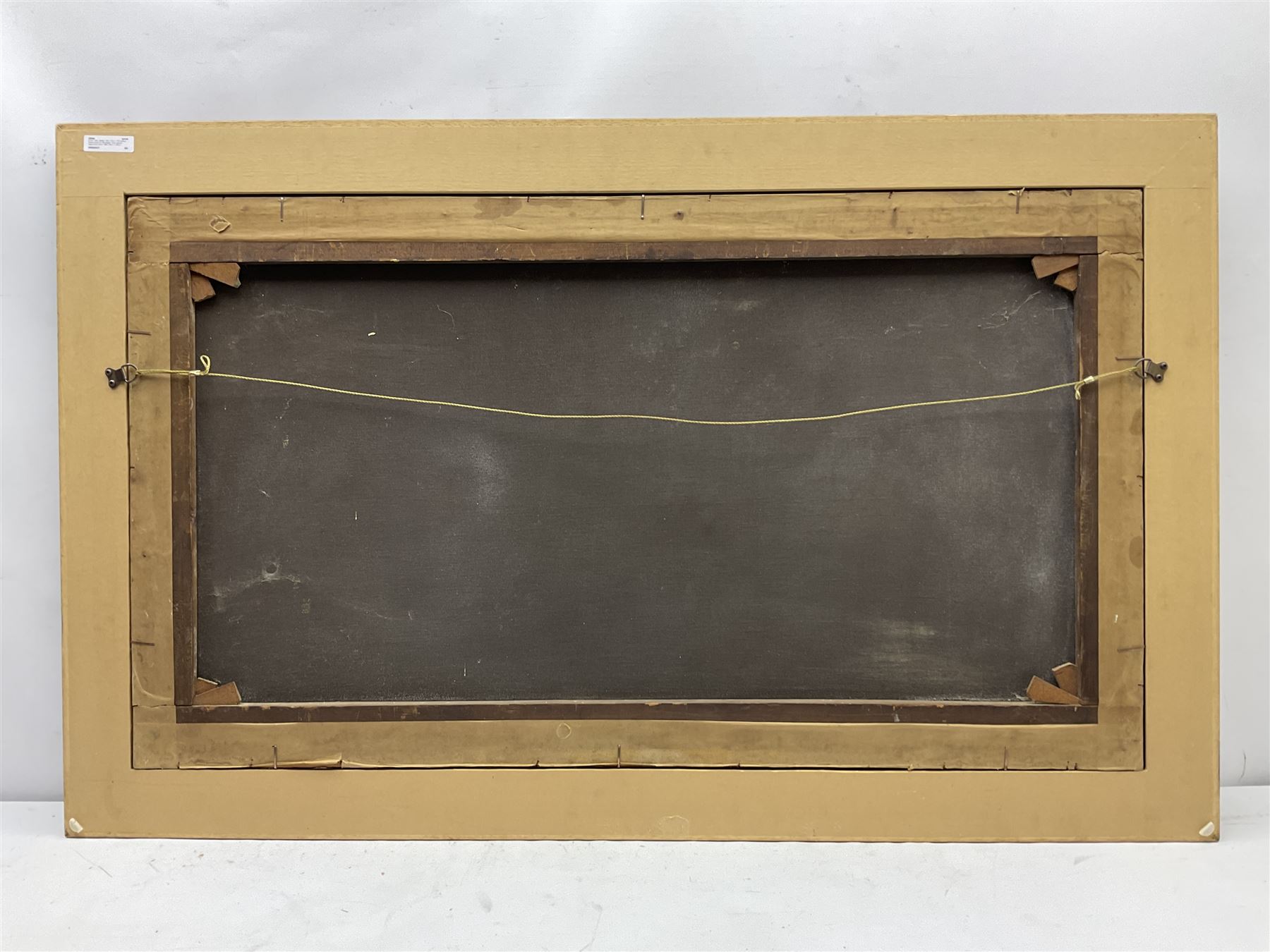 Frank Hider (British 1861-1933): 17th century Street Scene by Moonlight, oil on canvas signed and dated 1886, 59cm x 106cm