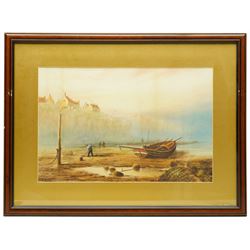 Joseph Eaman (British 1853-1907): Robin Hood's Bay, pair watercolours signed 34cm x 52cm (2)