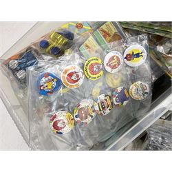 Large quantity of Mcdonalds toys to include Snoopy figures in two boxes