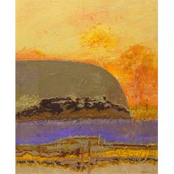 Keith Mountain (British 1944-): Sunset, mixed media signed 50cm x 41cm 